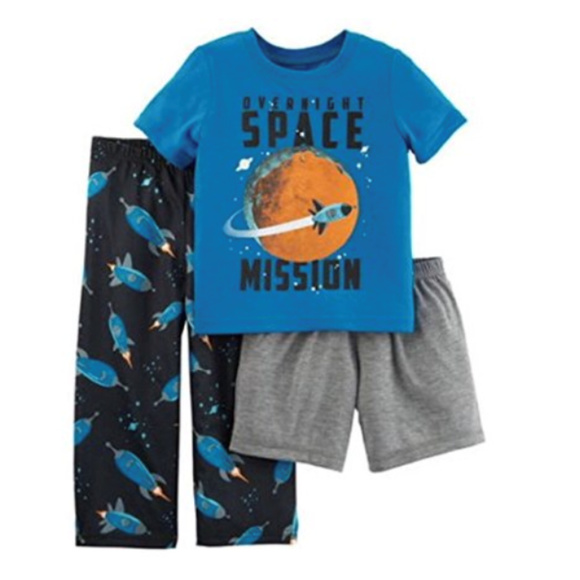 Pajamas toddler boys new size 2T Child of Mine by Carters polyester 3 pieces - Picture 1 of 1